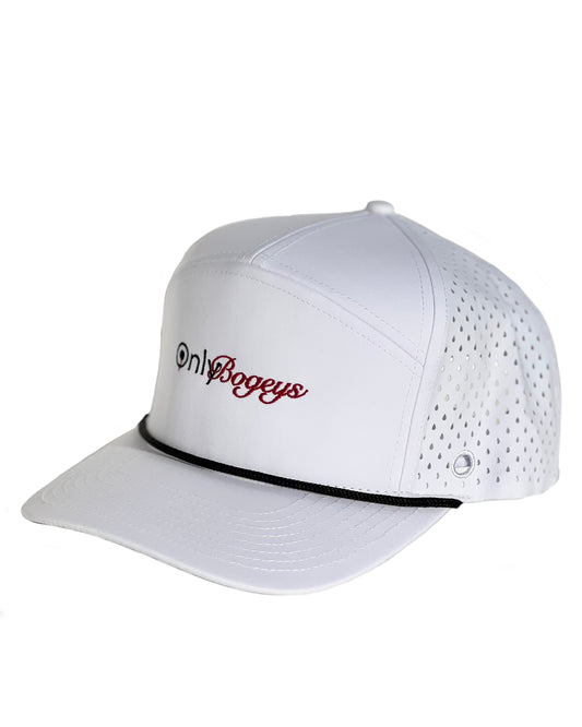 White and Red Rope SnapBack